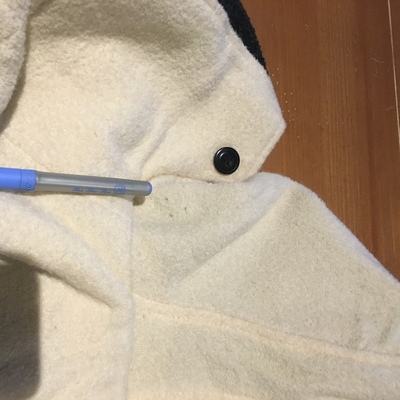 Women's tri-colour hooded wool coat, size 5 - Picture 10 of 13